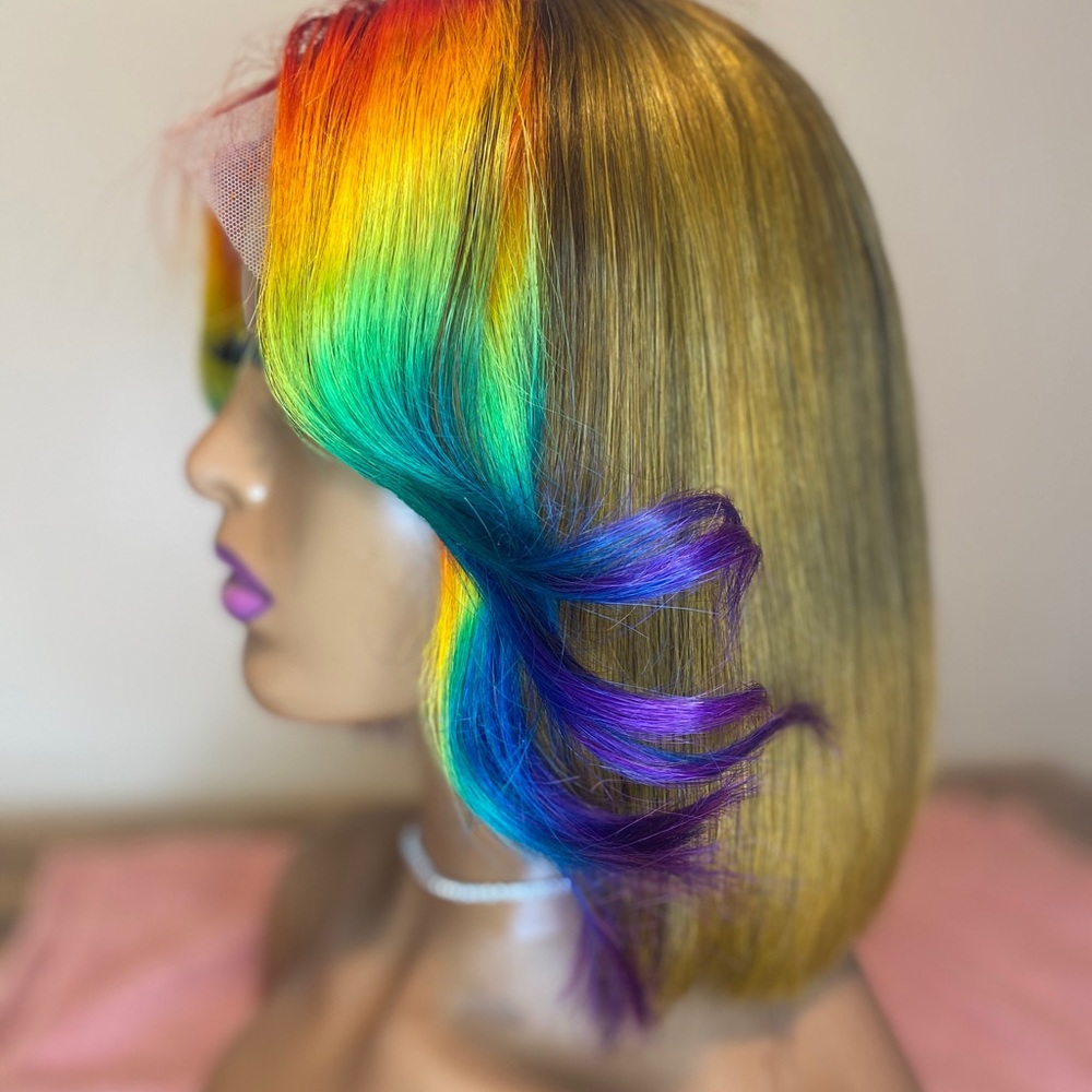 Front Streak Rainbow Bob